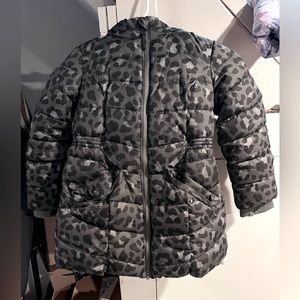 Black and grey cheetah coat